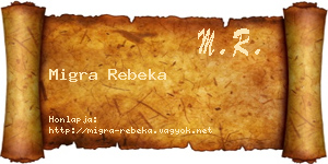 Migra Rebeka névjegykártya
